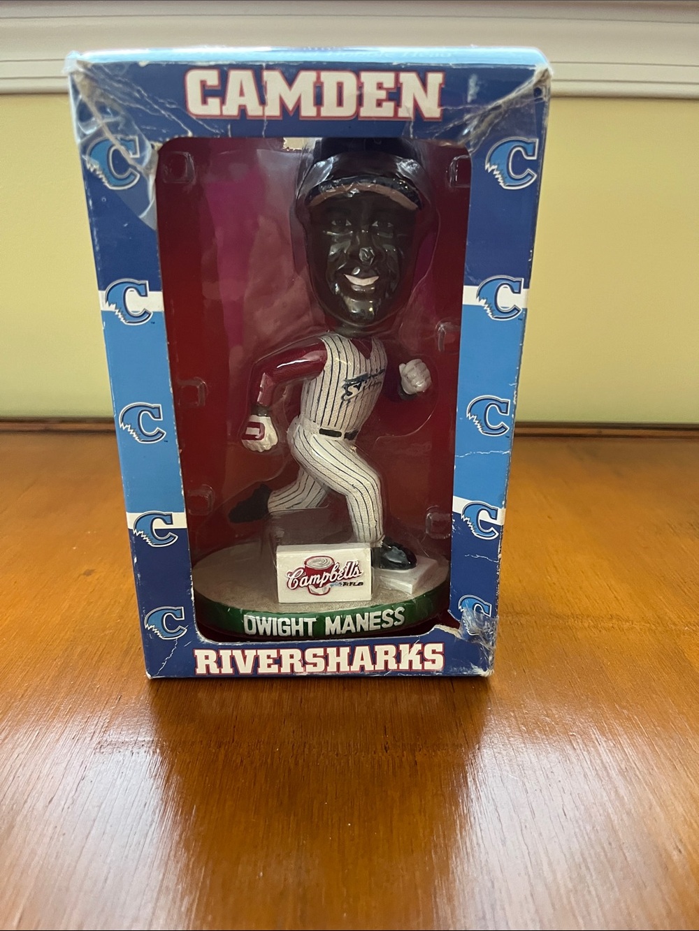 Camden Riversharks Dwight Maness Bobblehead - Blue, White, Maroon
